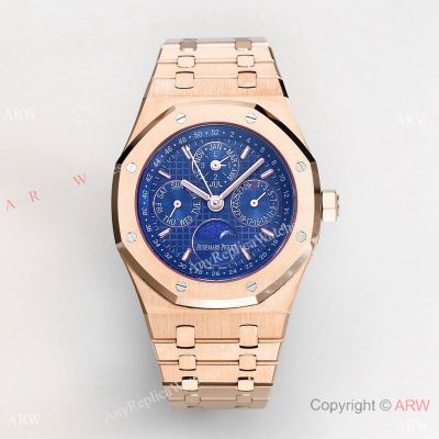 BBR Factory Replica Audemars Piguet Perpetual Calendar 41mm Watch in Swiss 9015 Rose Gold-coated Case